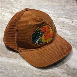 Bass Pro Shops Tan Brown Corduroy Hat with Logo